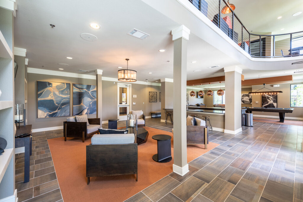 Clubhouse view of indoor balcony