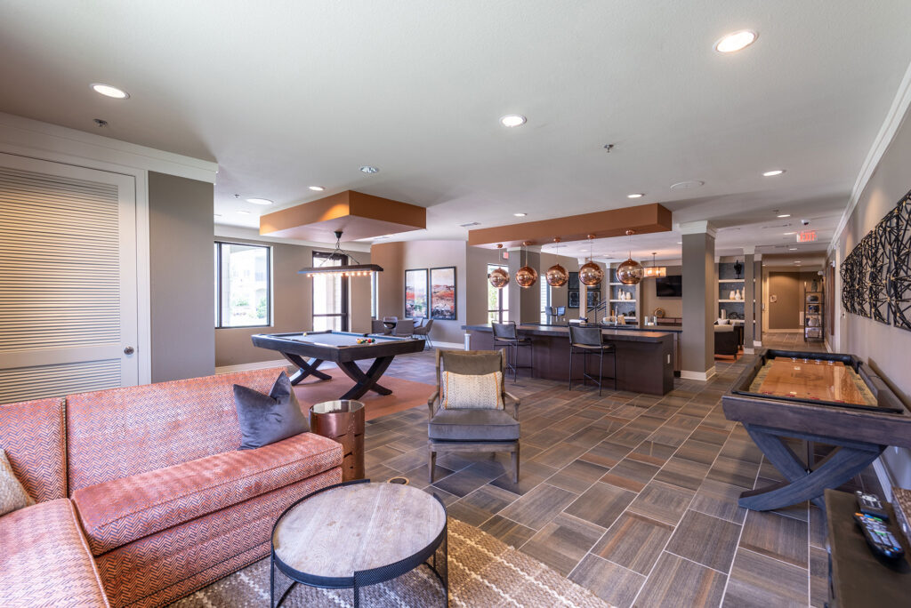 clubhouse view of couch